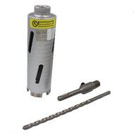 Коронка алмазная удлиненная по бетону железобетону 52х150 мм Hilberg Laser Deep Drill HD352